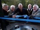 From l to r: Andrew Jones MP, Rotarian John Beadle, George Moore, Club President John Tapscott & Mayor of Knaresborough John Batt.